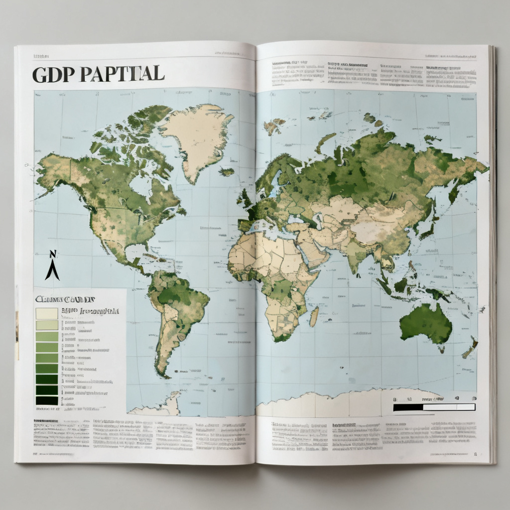 AI world GDP choropleth atlas page with legend