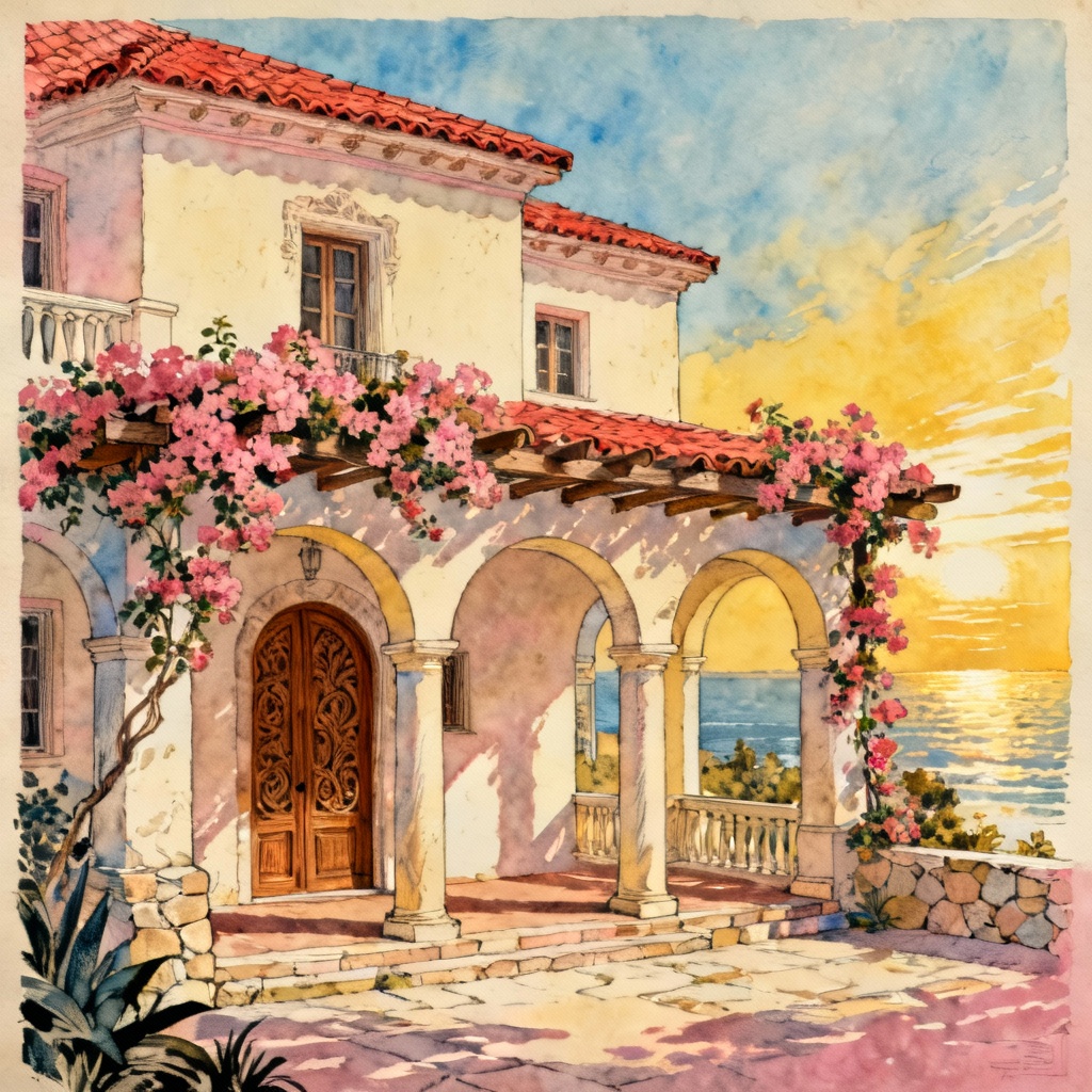AI Mediterranean Revival Villa