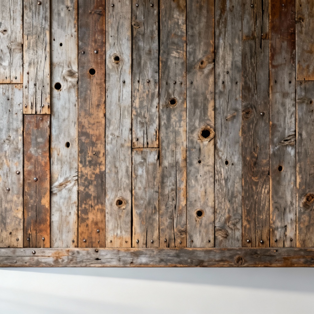 AI generated reclaimed barn wood wall backdrop