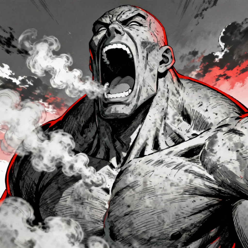AI Titan roar portrait