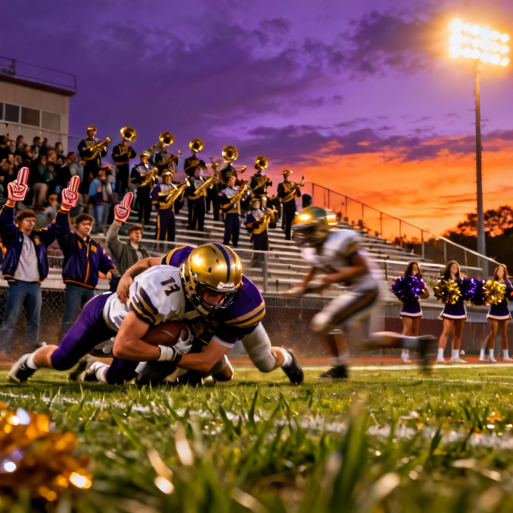 AI high school football game scene
