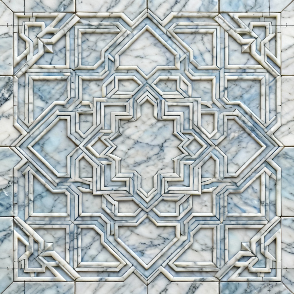 AI Geometric Islamic Carving Pattern
