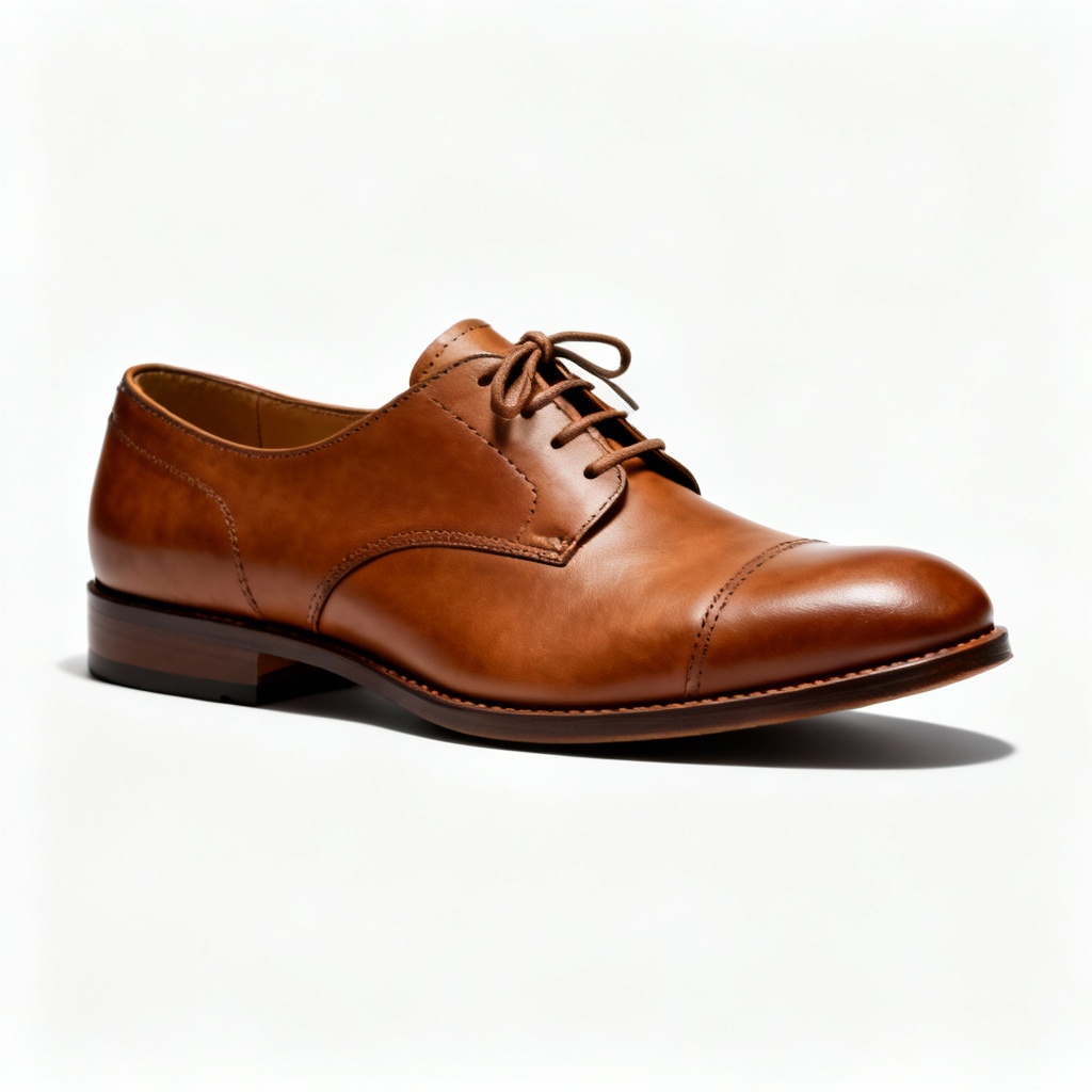 Tan brown derby shoes ecommerce product mockup