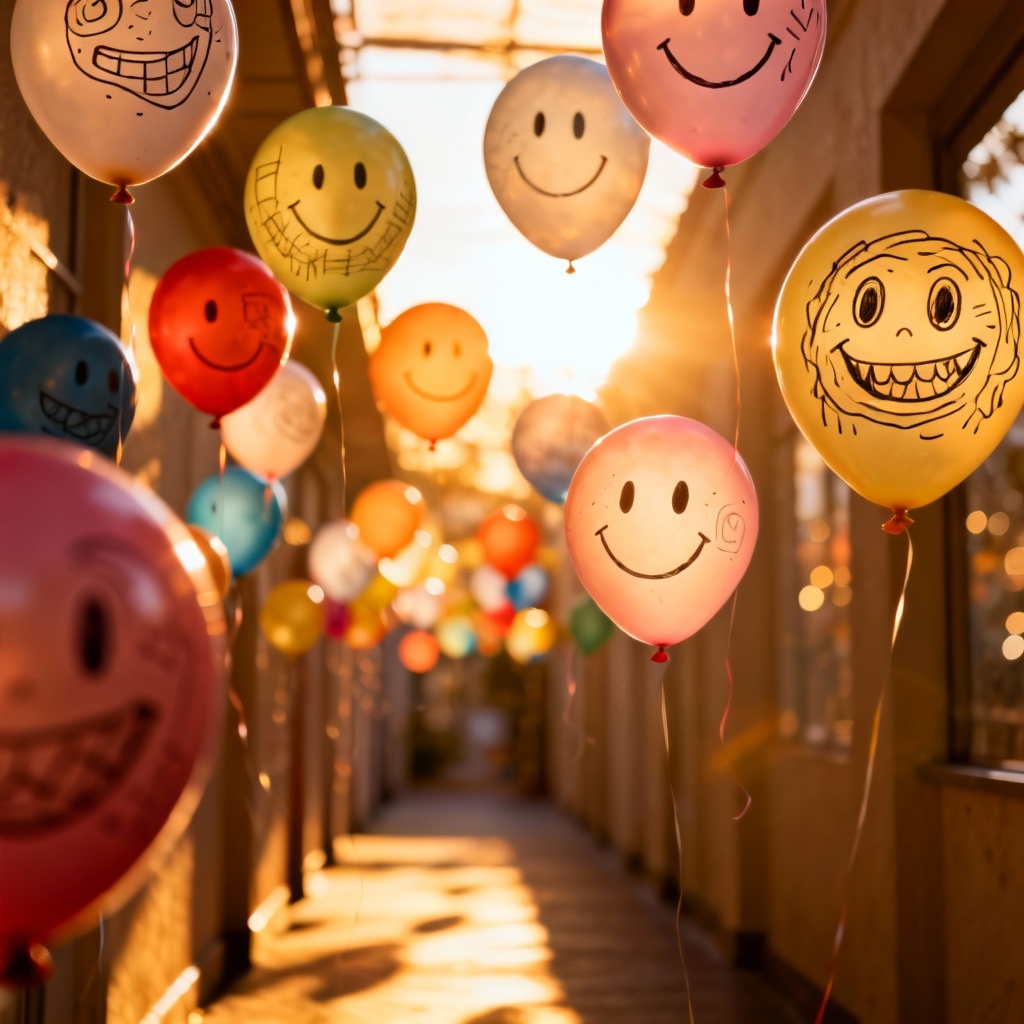AI Balloon Prank Scene