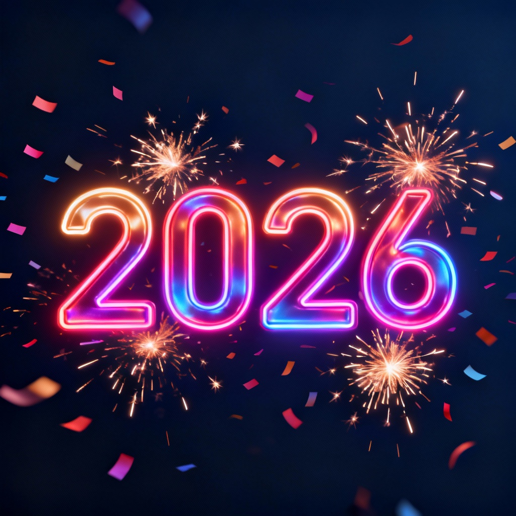 AI Animated New Year E-Card Greeting Card