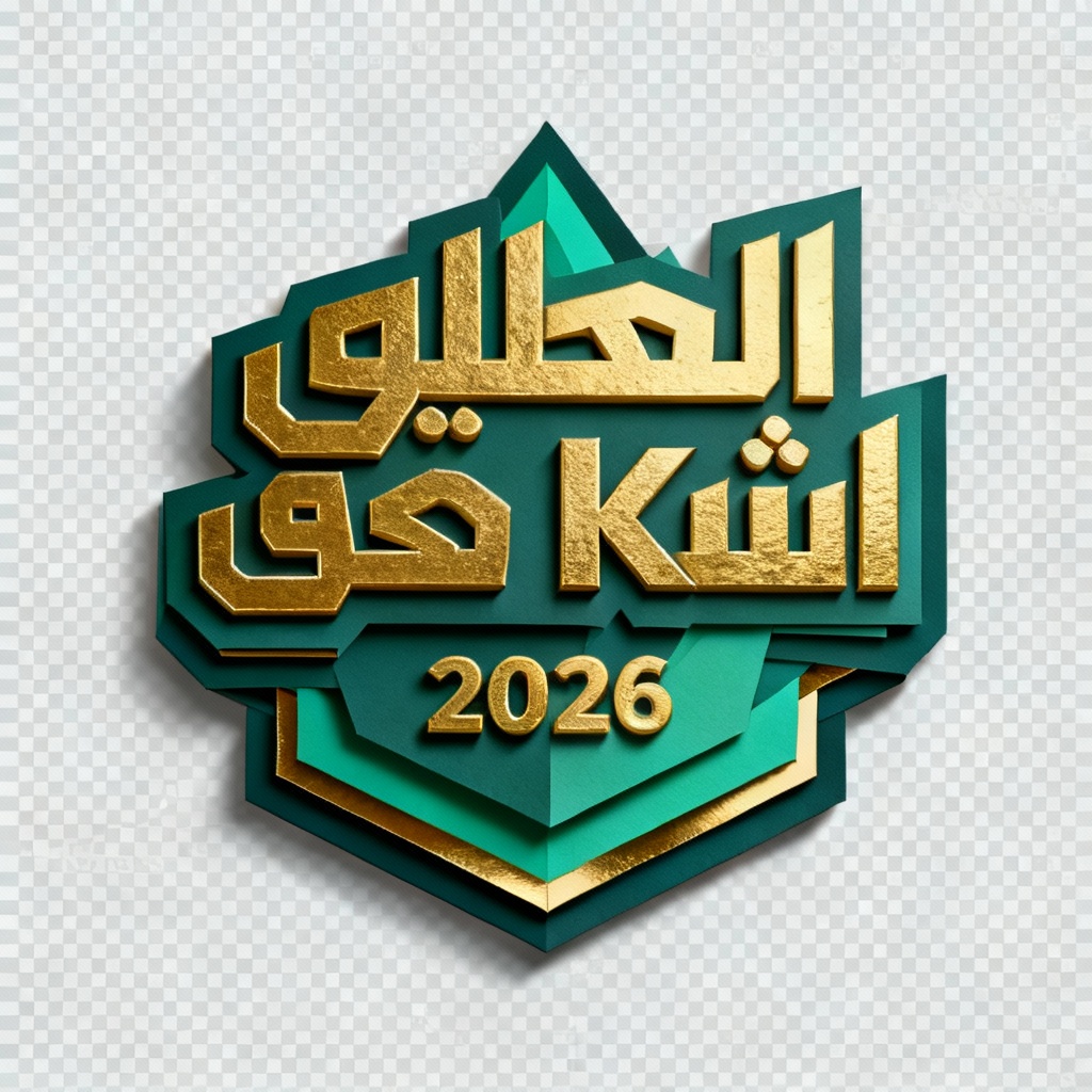 AI Ramadan Kareem 2026 Arabic typography sticker badge