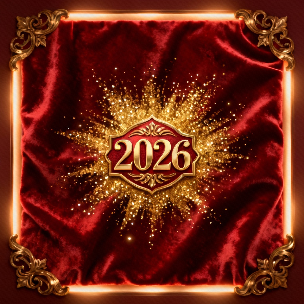 Red and gold happy new year background HD