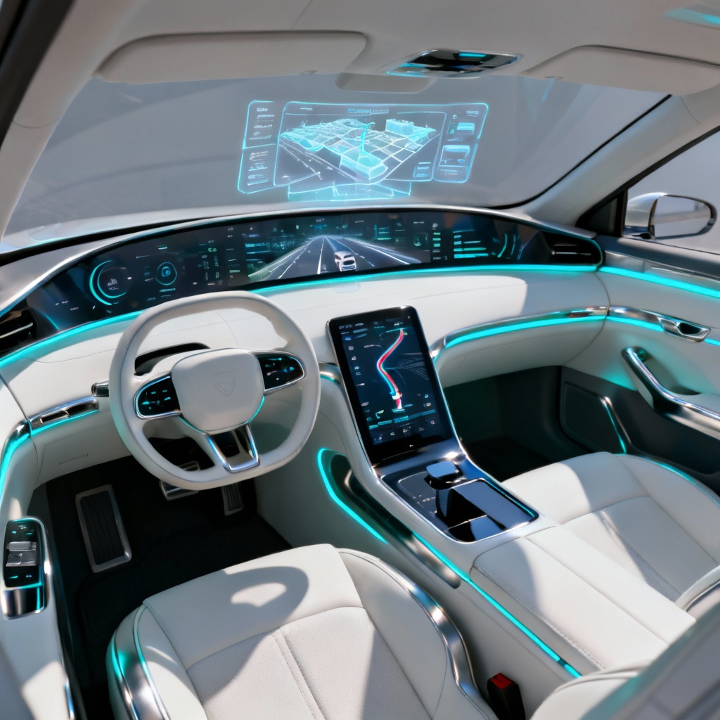AI Autonomous Car Interior HUD