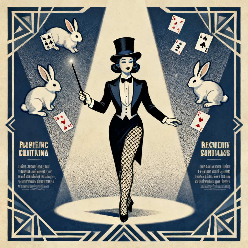 AI Zatanna-style vintage art deco stage poster