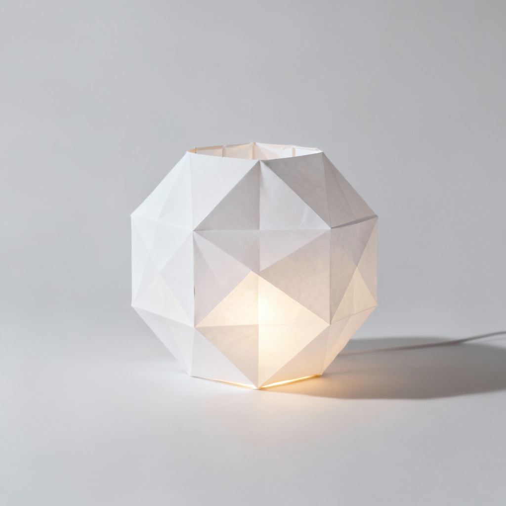 AI Modern Origami Paper Lantern Mockup