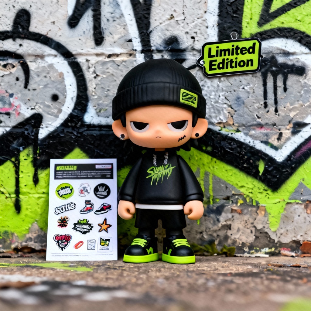 Streetwear mascot blind box with urban graffiti style