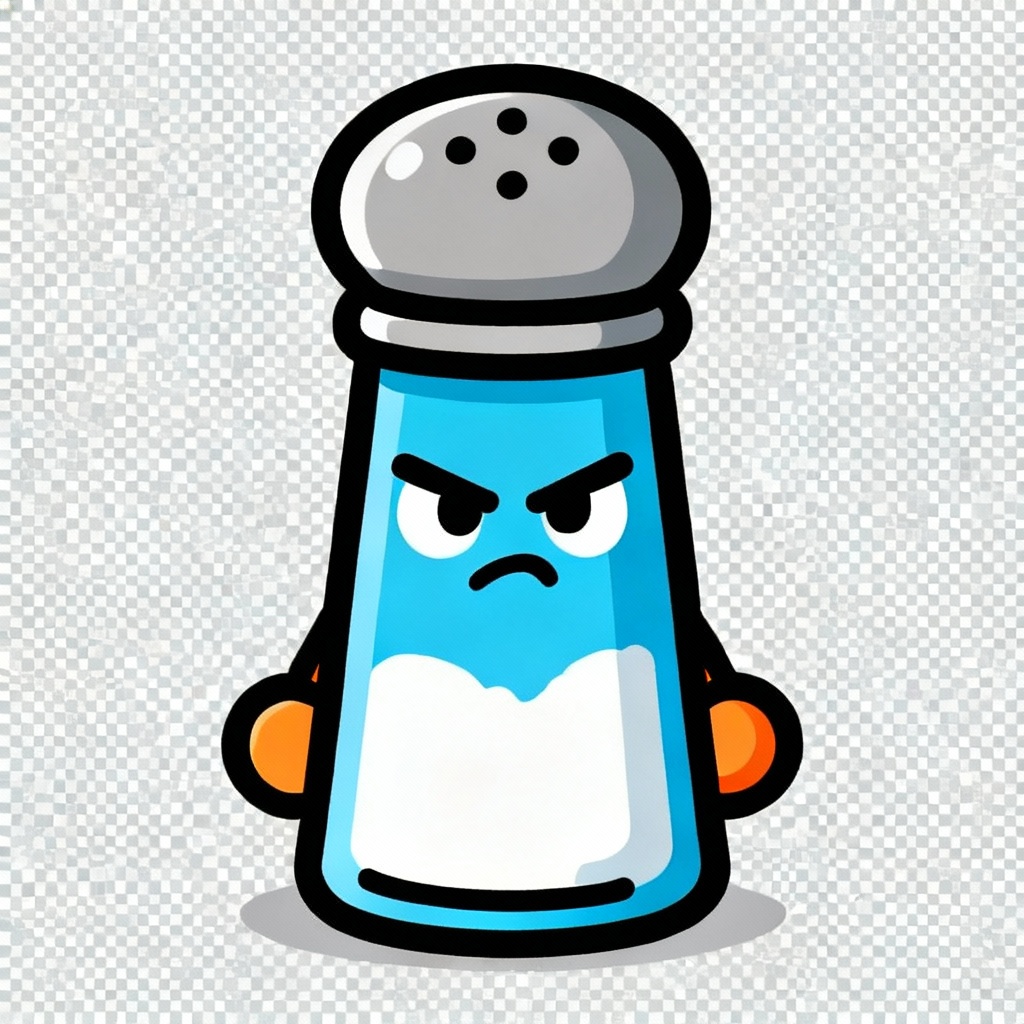 AI salty pepper shaker Twitch emote