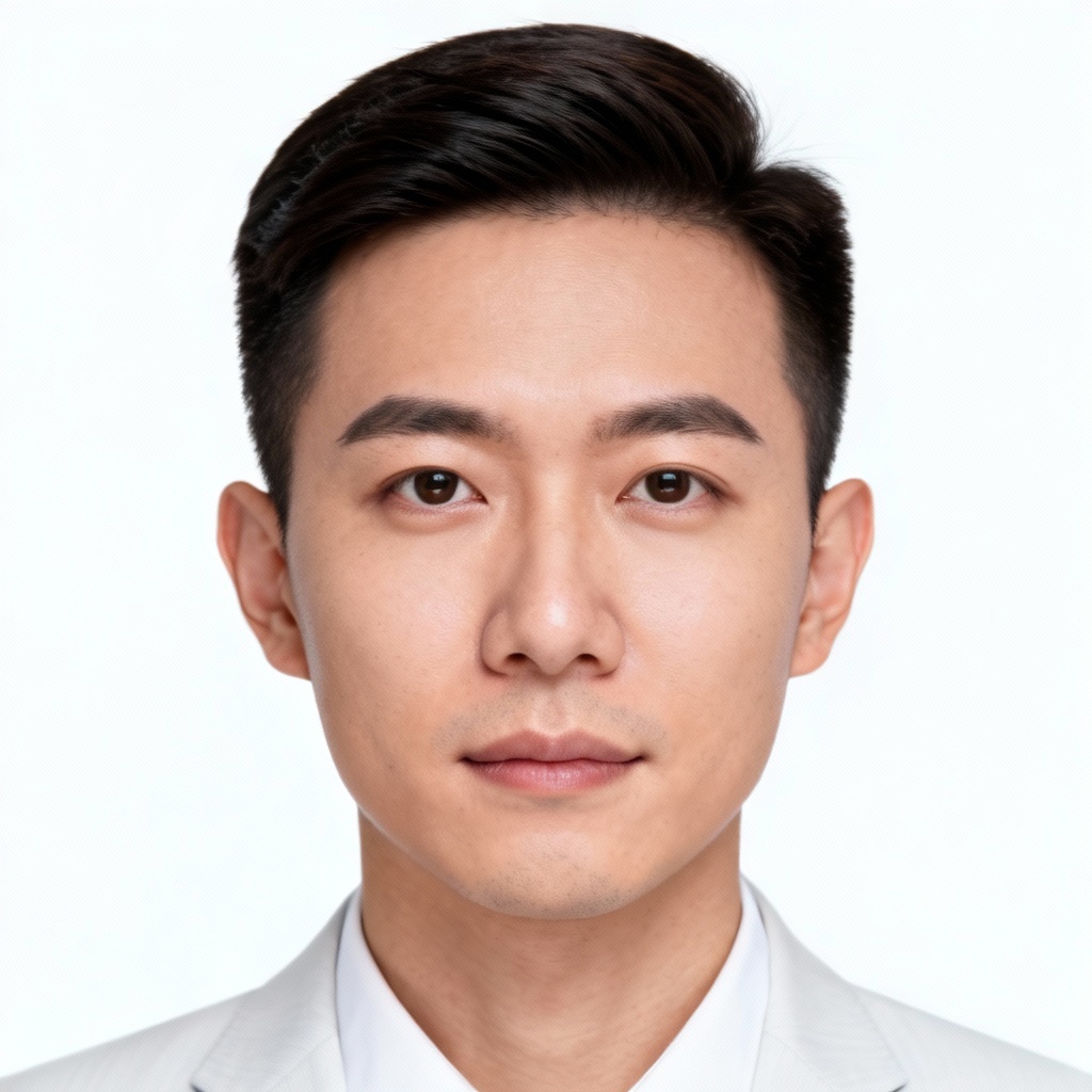 AI 35x45 mm admission photo on white background