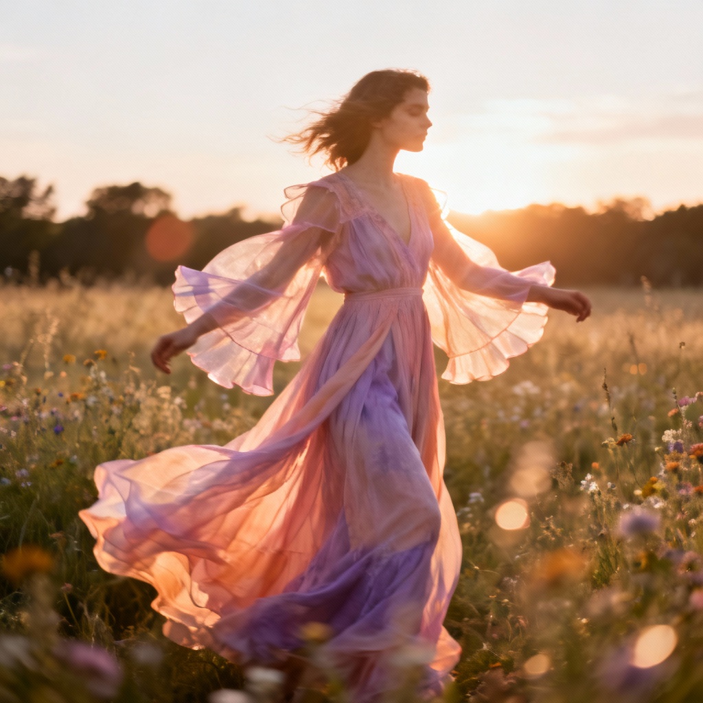 AI Boho Chiffon Flutter Sleeves