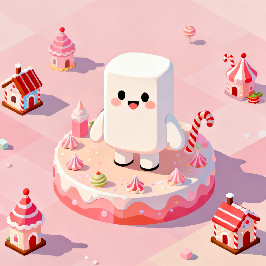 AI CRK OC isometric marshmallow queen base