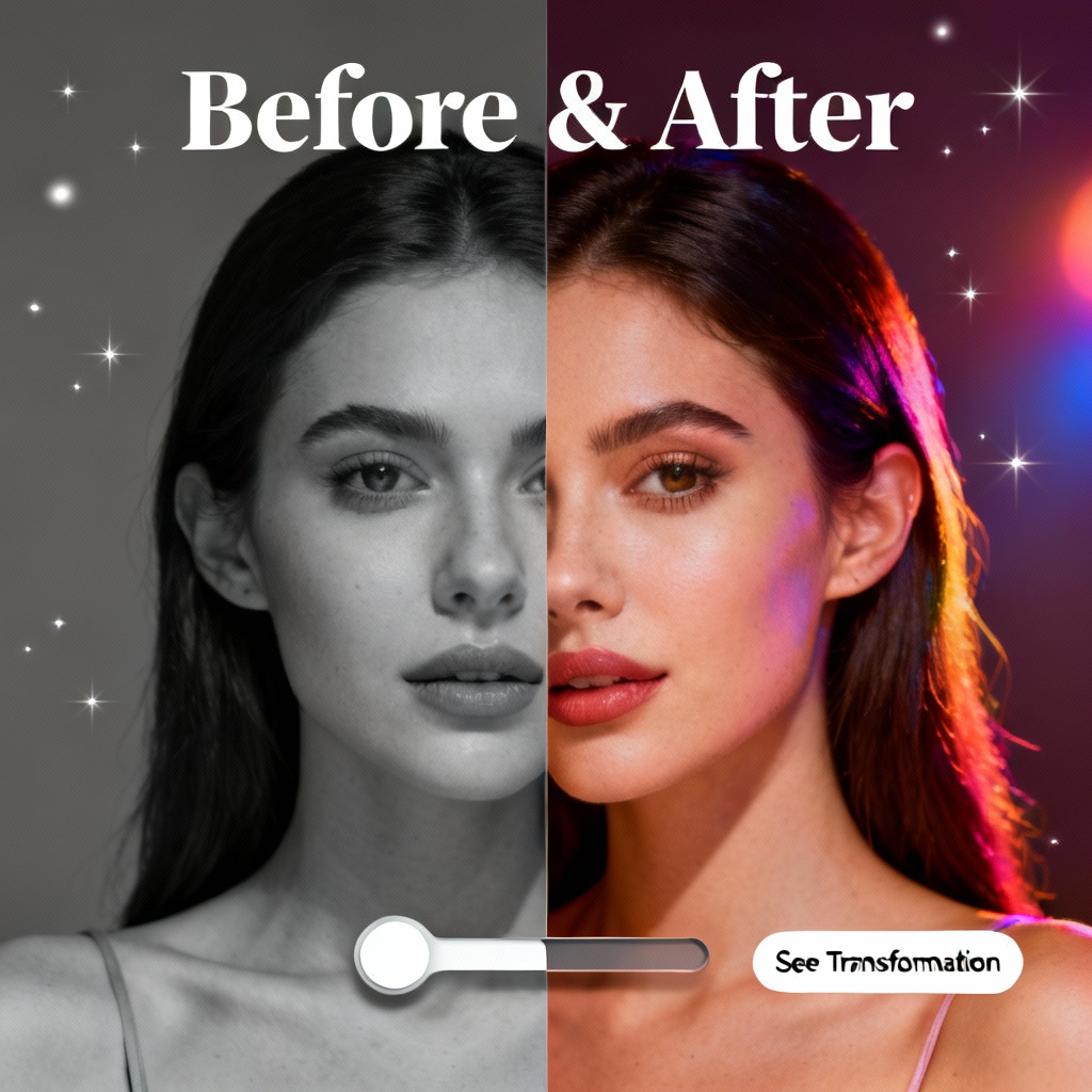 Before and after transformation reel
