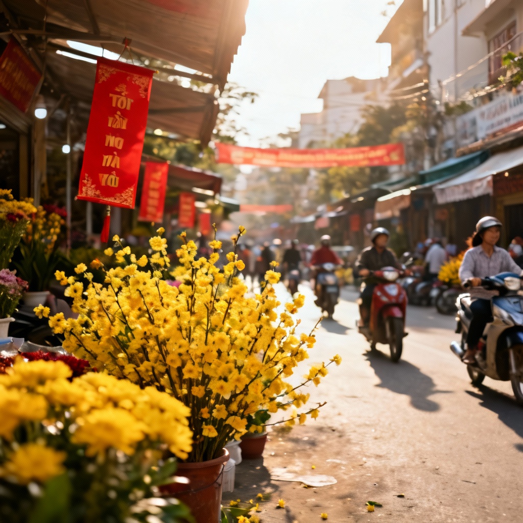 AI Vietnamese Tet Flower Market