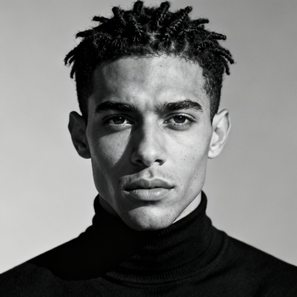 AI mixed ethnicity male editorial portrait