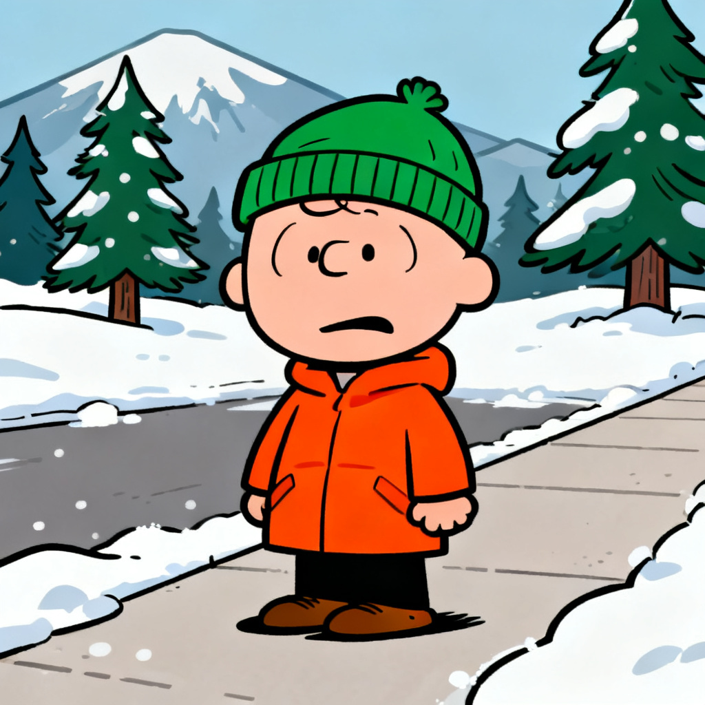 AI South Park OC in winter parka