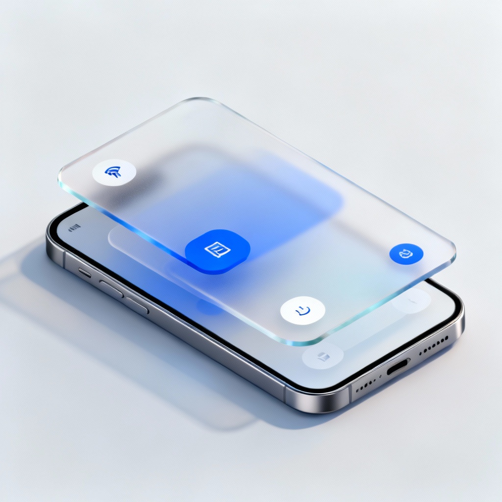 AI sleek clean mobile UI screen