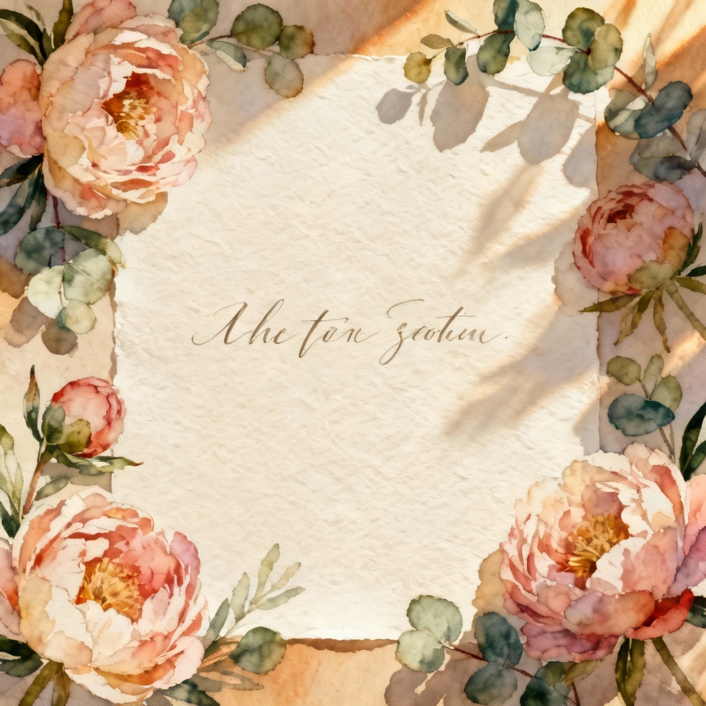 AI floral watercolor birthday card