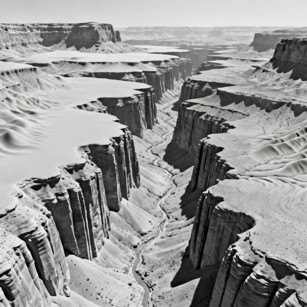 AI heightmap of desert canyon terrain
