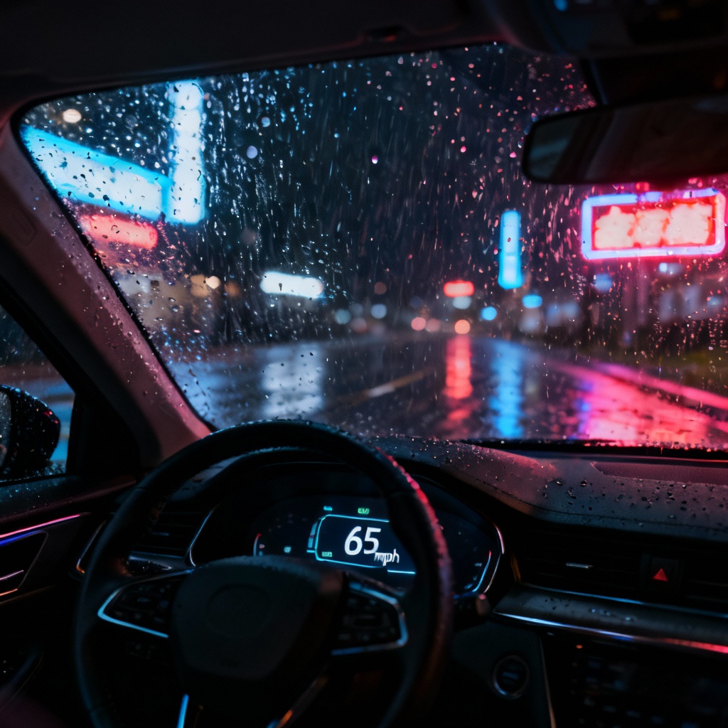 AI Night City Driving POV