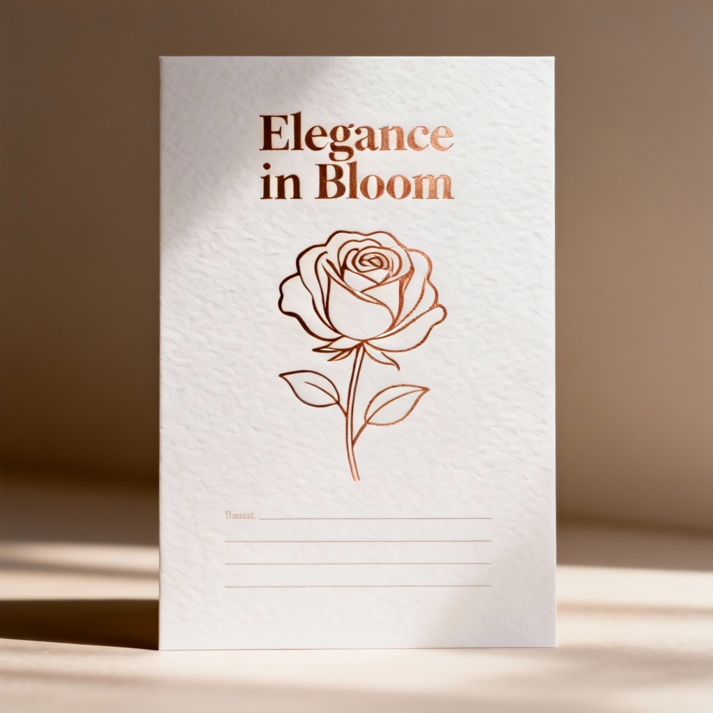 AI Minimal Rose Valentine Card