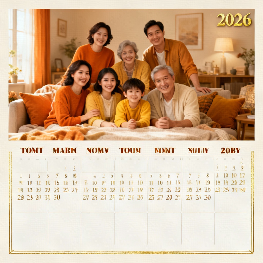 Family Photo 2026 Calendar