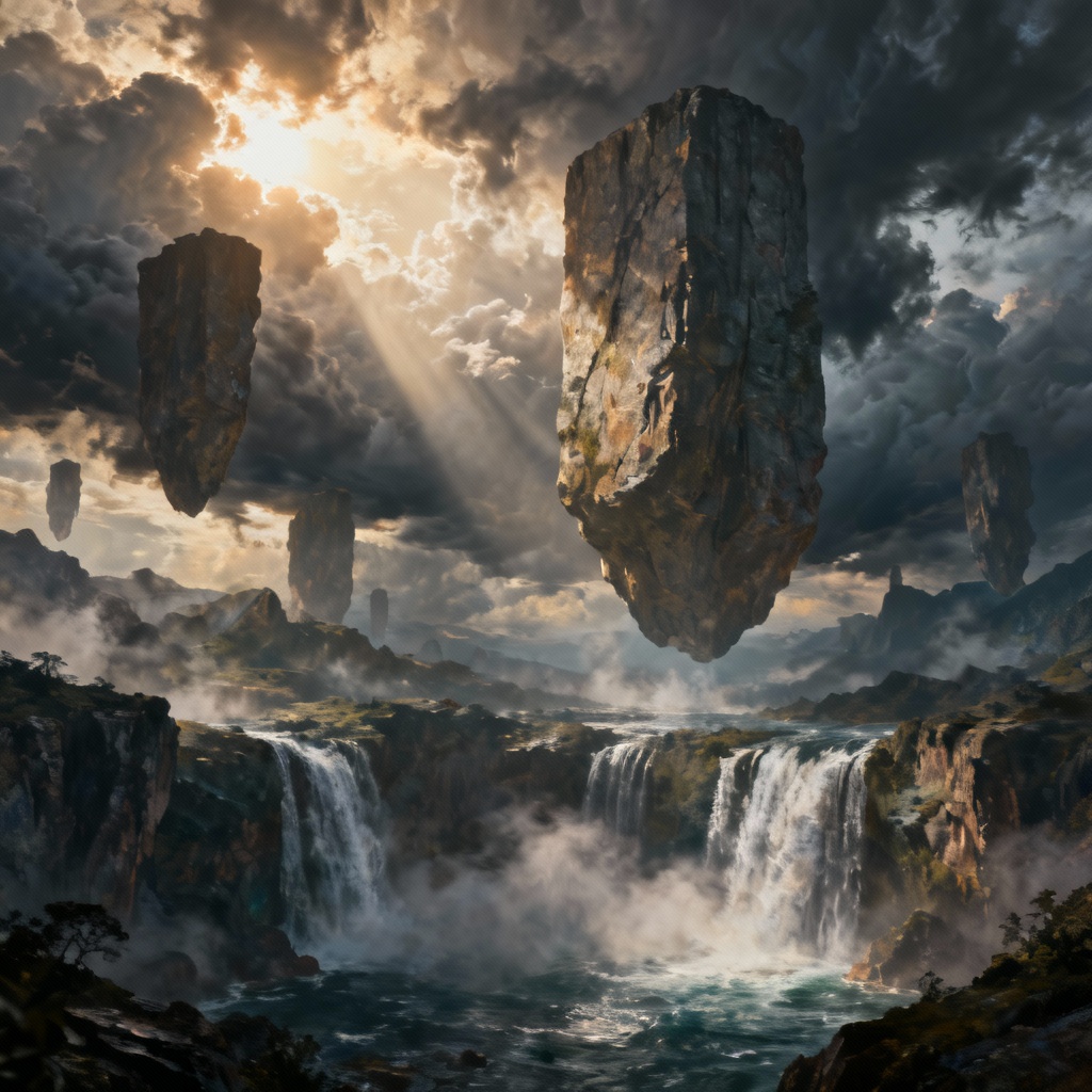 AI Epic Fantasy Landscape Wallpaper