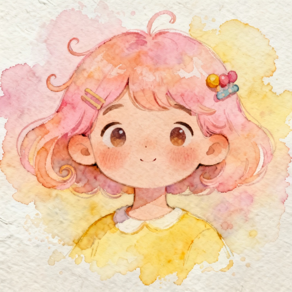 AI Watercolor Cartoon Portrait