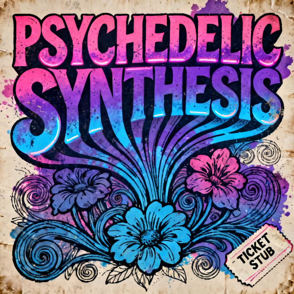 AI psychedelic 60s concert poster