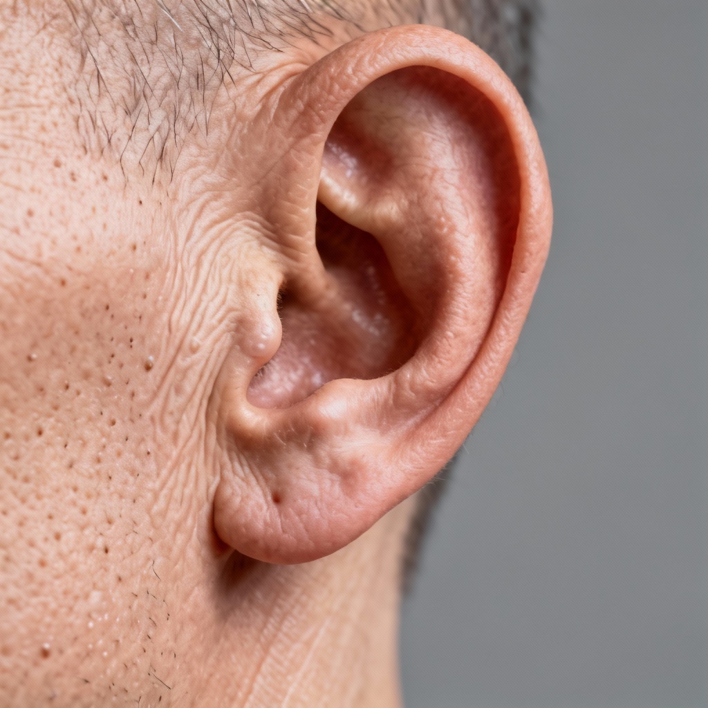 AI macro image of realistic ear anatomy