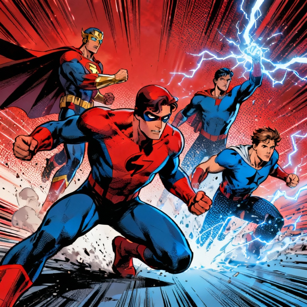 Marvel-style AI superhero poster