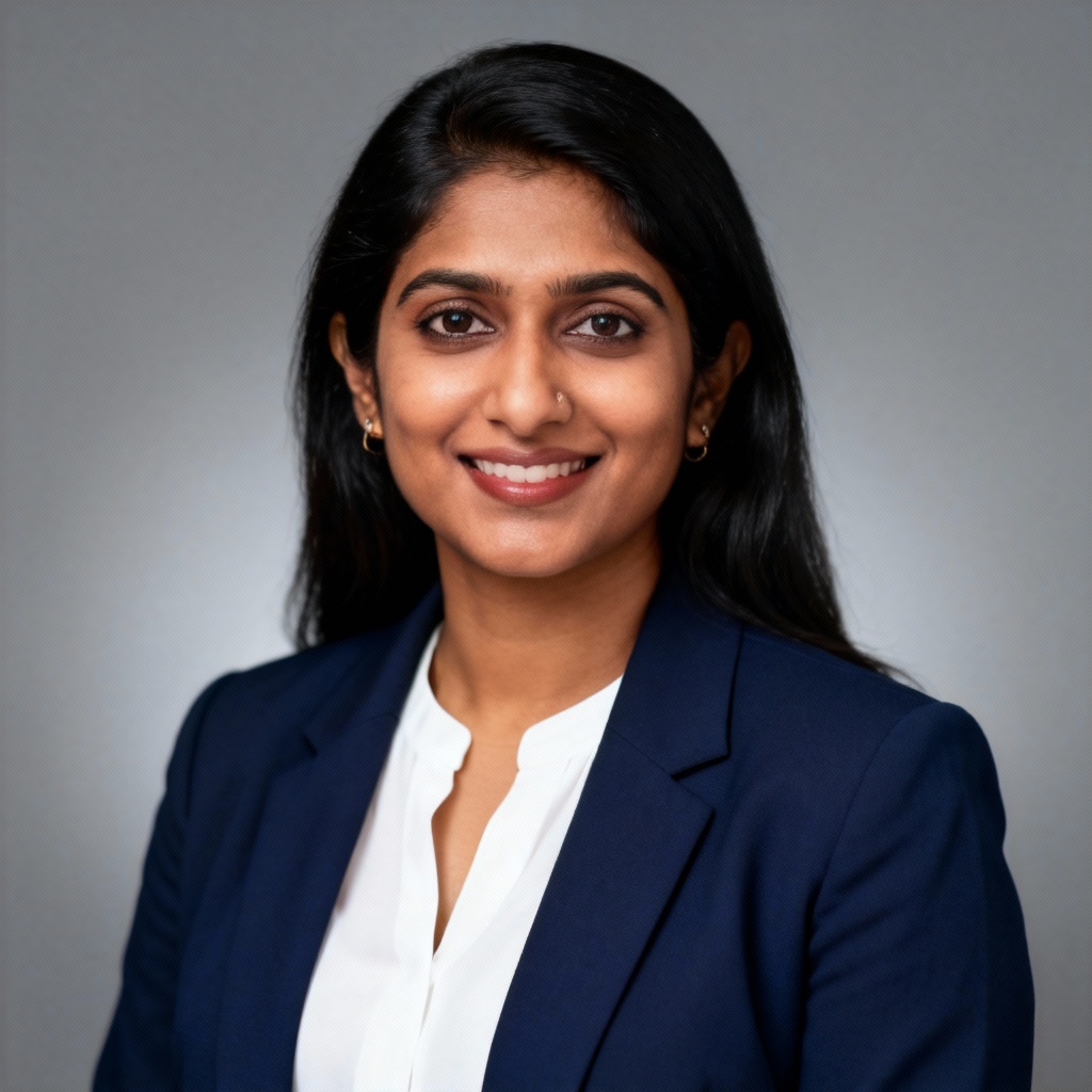 AI Indian woman corporate headshot with blazer