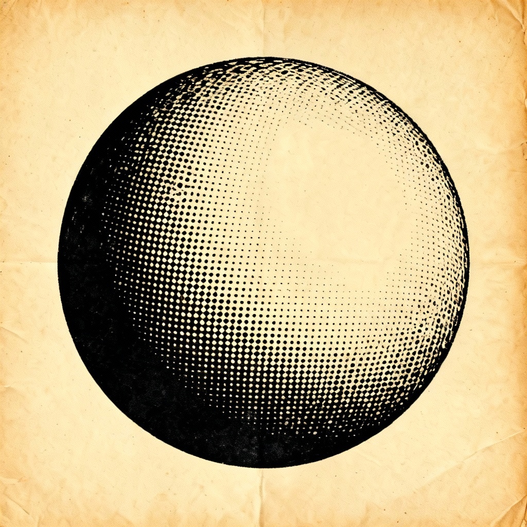 AI dotted circle halftone pattern