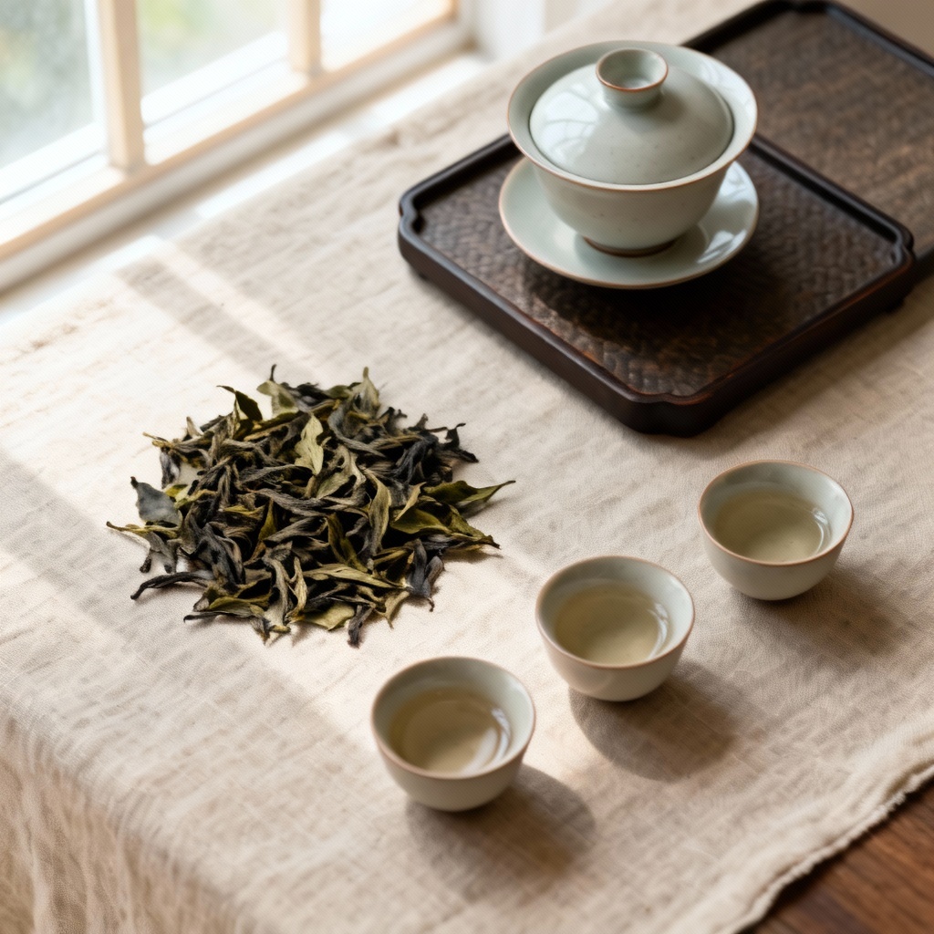AI ceremonial tea flat lay image