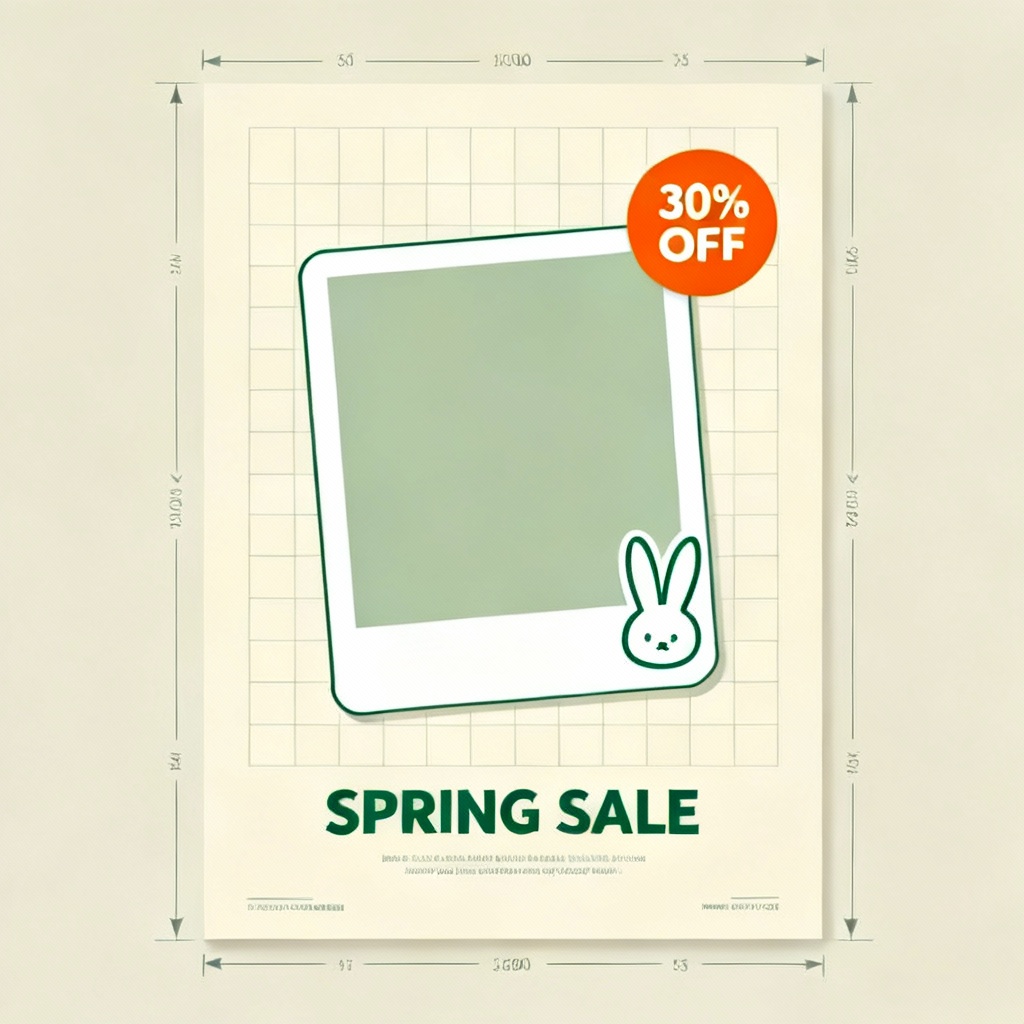 AI easter-promotion-poster minimal retail spring sale