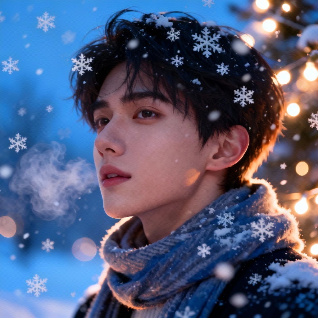 AI winter New Year countdown avatar
