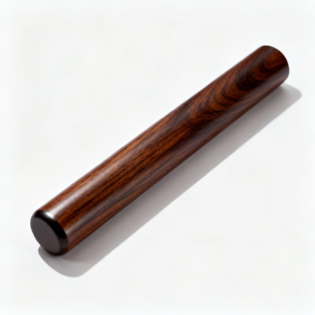 AI walnut baton product mockup on white background