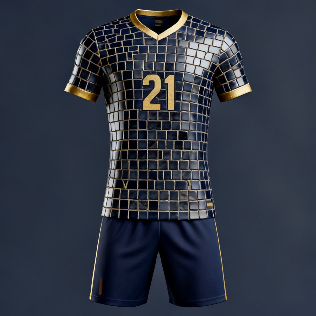 AI Spain third jersey with subtle mosaic tile pattern