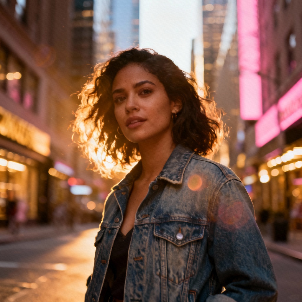 AI Latina street fashion photo