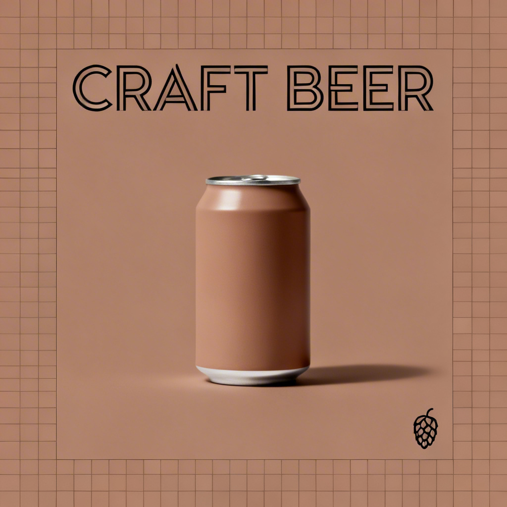 Minimalist poster of beer featuring a craft can and clean type
