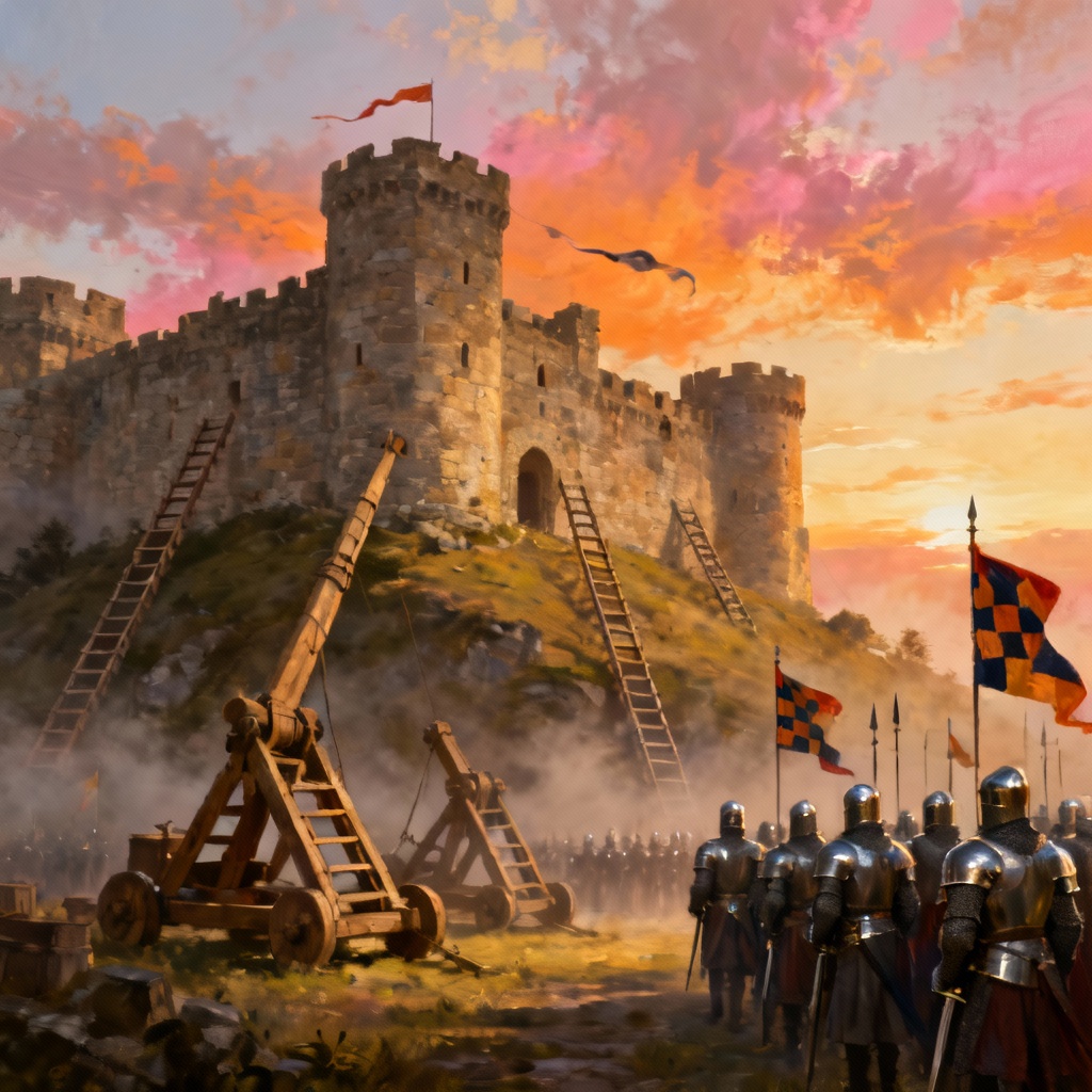 AI Medieval Siege Scene