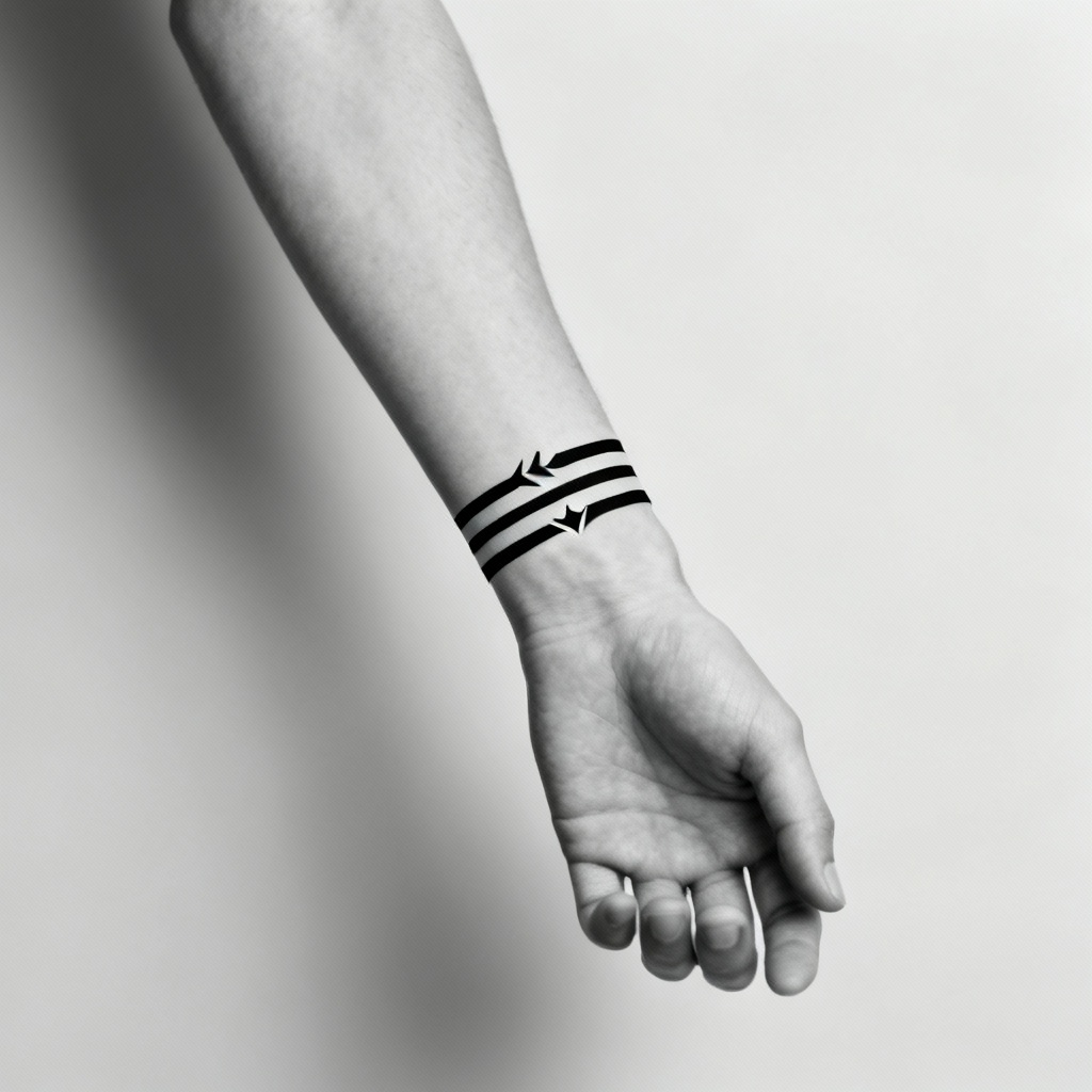 AI Minimal Tribal Wrist Armband