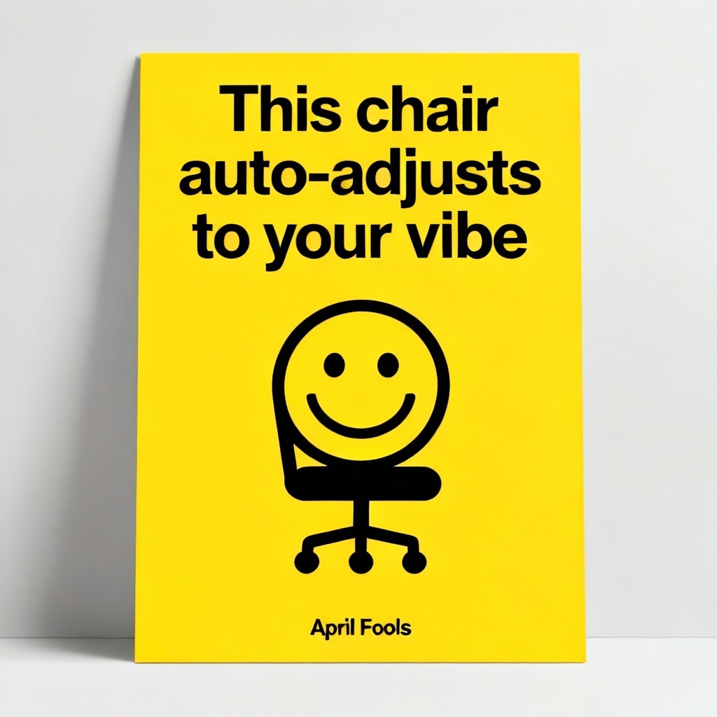 AI office-friendly prank sign design