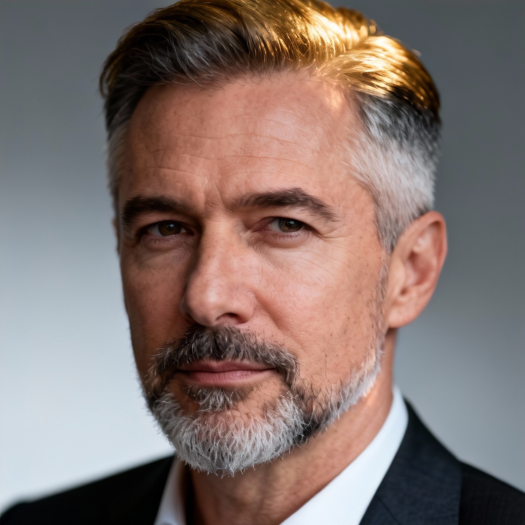 AI salt and pepper business portrait for men