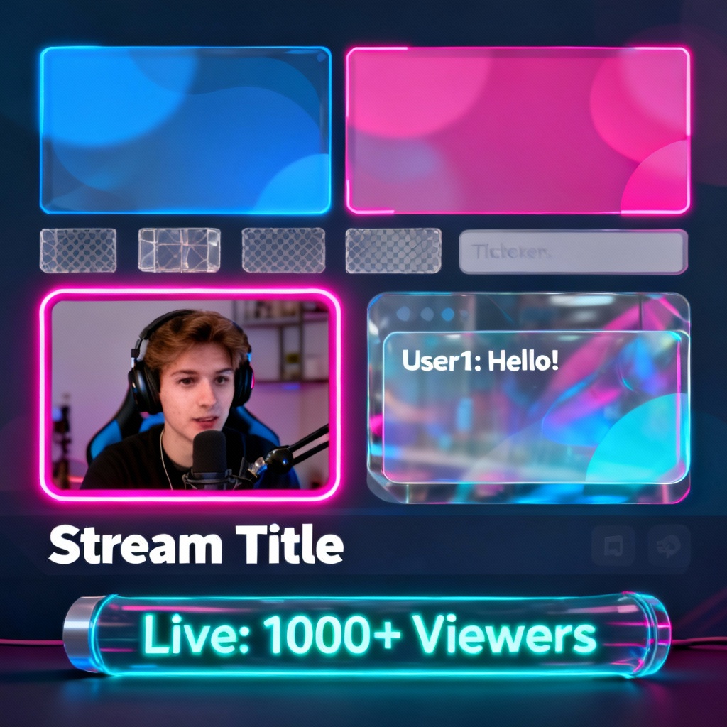 AI live stream overlay lower thirds and frames