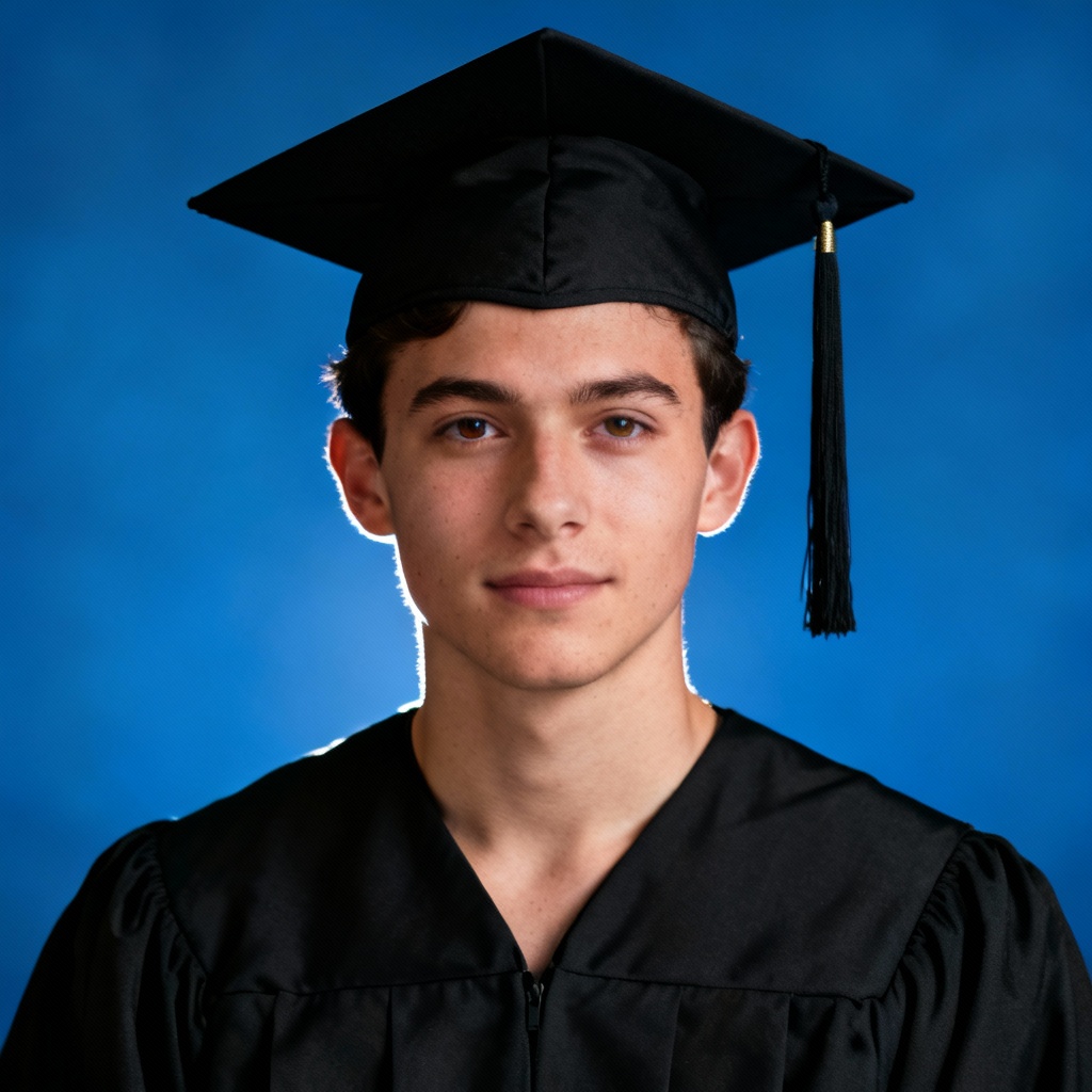 AI yearbook graduation headshot