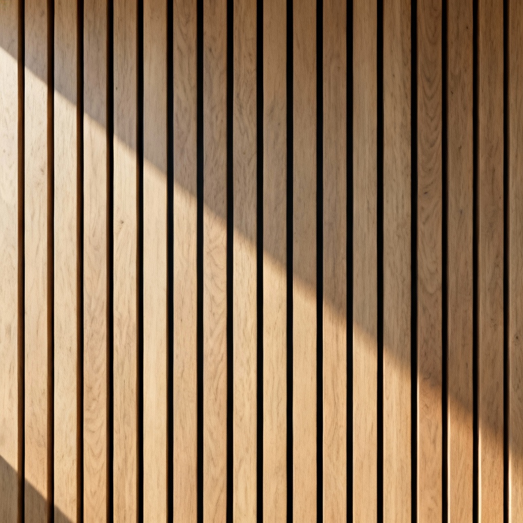 AI Scandinavian oak slat wall pattern